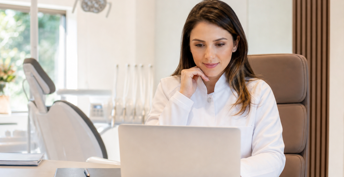 Dentista calculando o pró-labore ideal para sua clínica no Simples Nacional